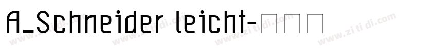 A_Schneider leicht字体转换